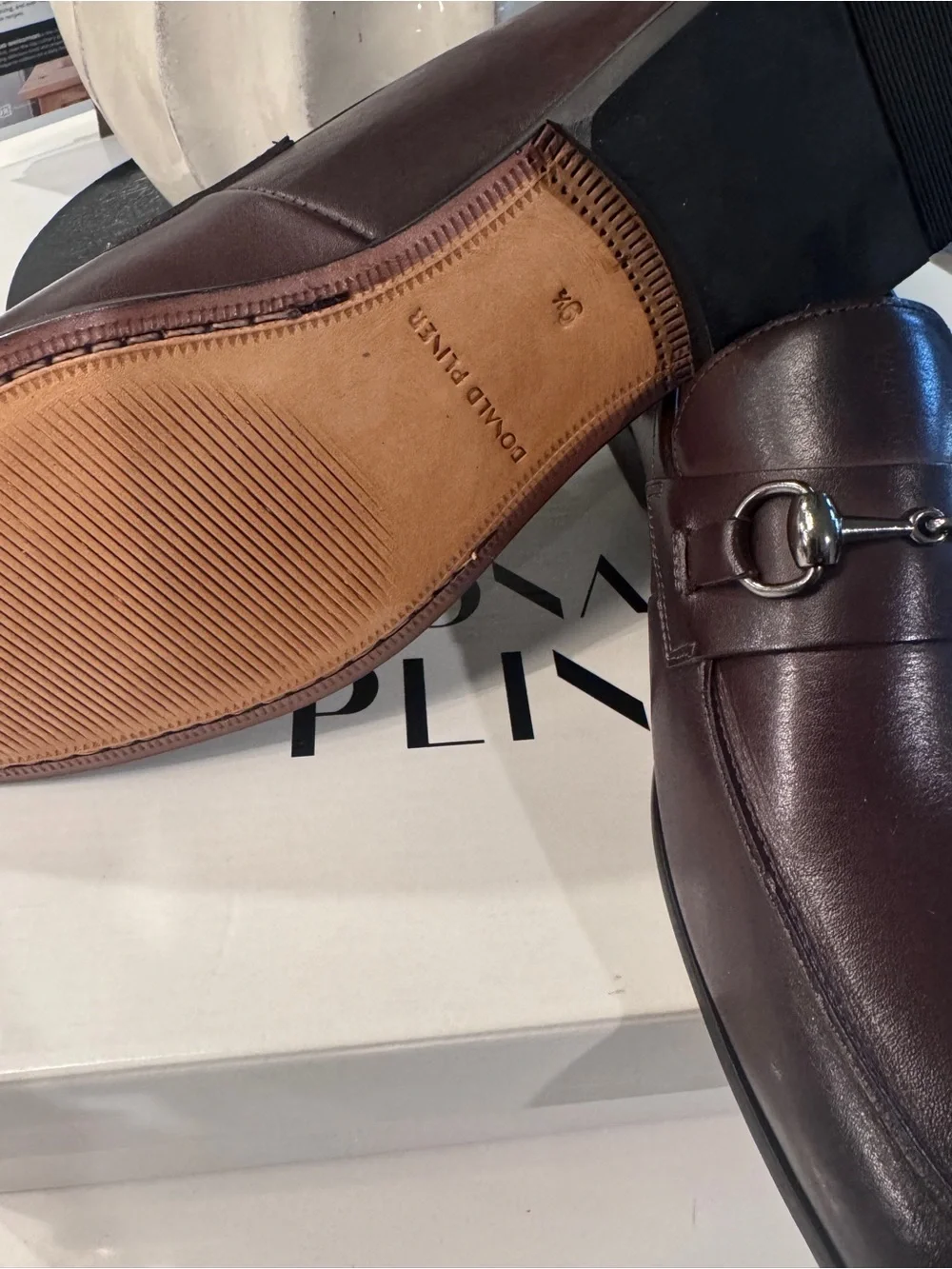 Donald Pliner Men's Leather Bit Loafers in Dark Brown (Never Worn)